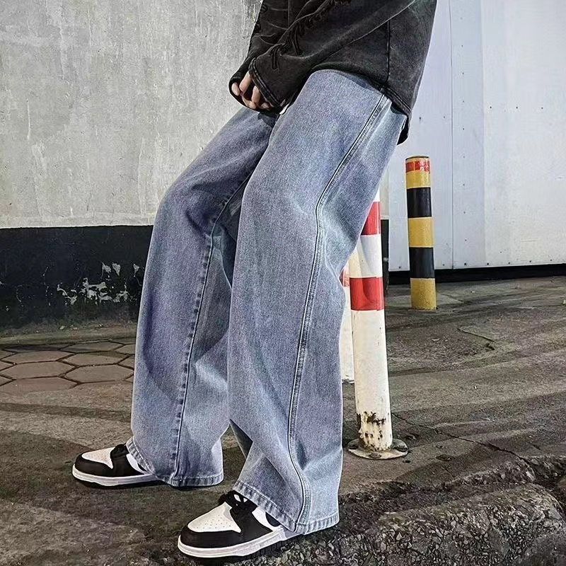 Streetwear Brand Denim - 2023New streetwear 루즈 청바지 남성 한국