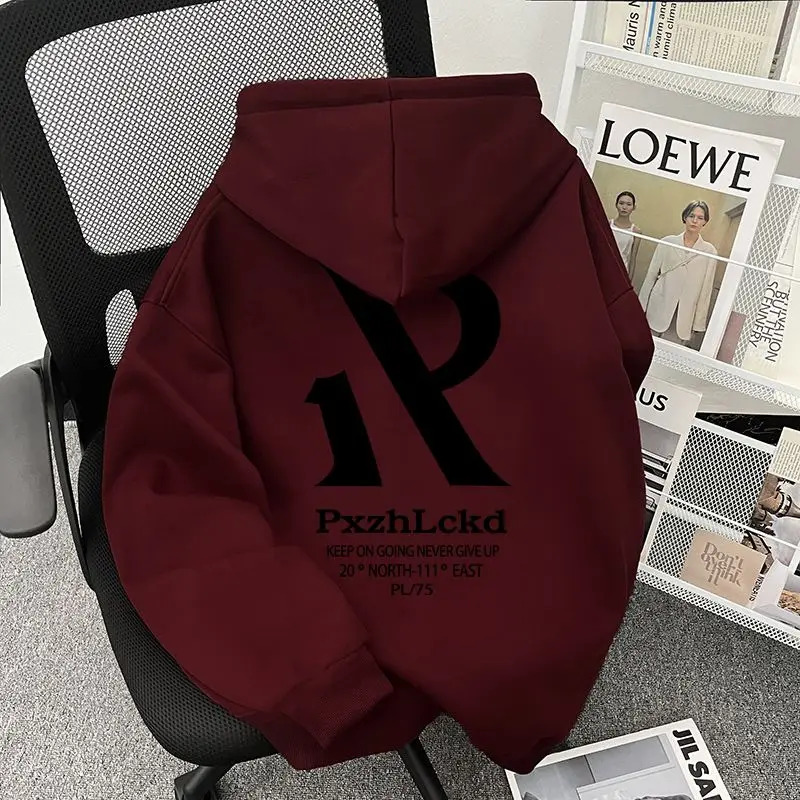 Streetwear Brand Hoodies - 남성용 가을 겨울 미국 스타일 레터