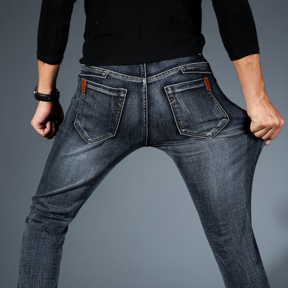 패션 미니멀리스트 스트레치 청바지 남성 스키니 2025 - Streetwear Brand Denim 리뷰 및 가격