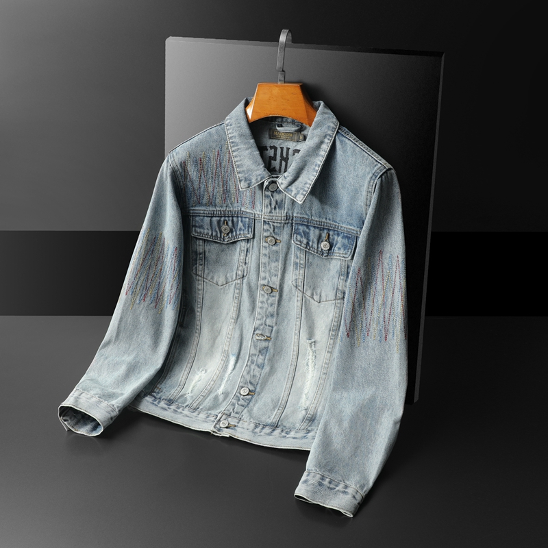 남성용 빈티지 워싱 데님 재킷, 하이엔드 오토바이 데님 - Streetwear Brand Denim 리뷰 및 가격
