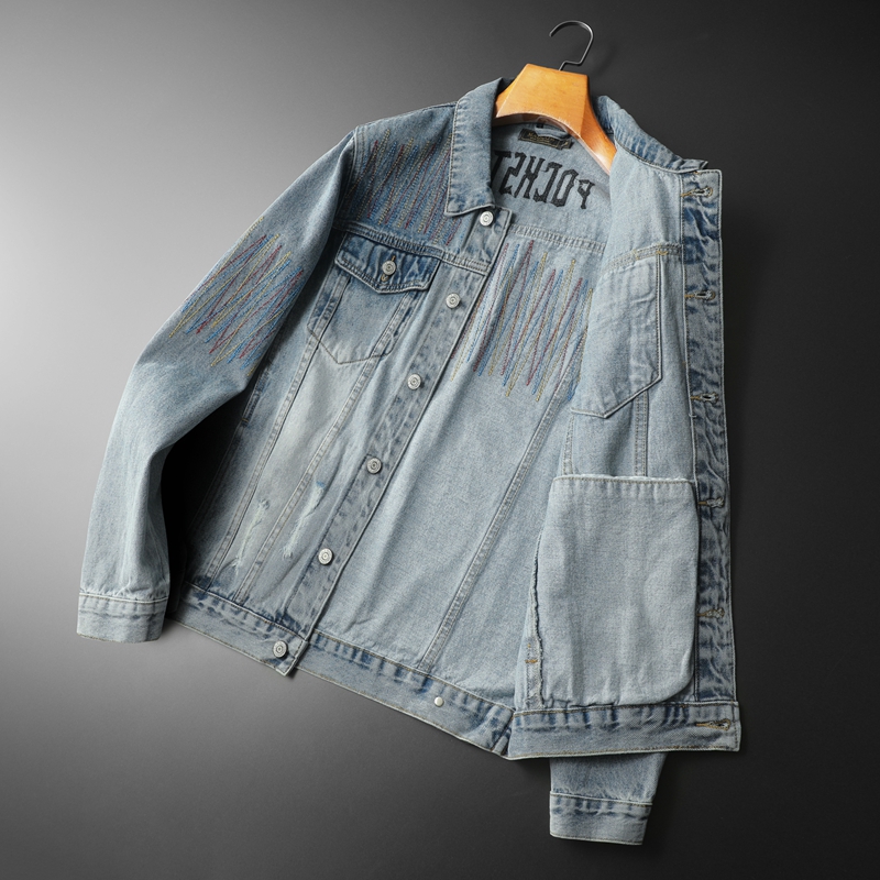 남성용 빈티지 워싱 데님 재킷, 하이엔드 오토바이 데님 - Streetwear Brand Denim 리뷰 및 가격