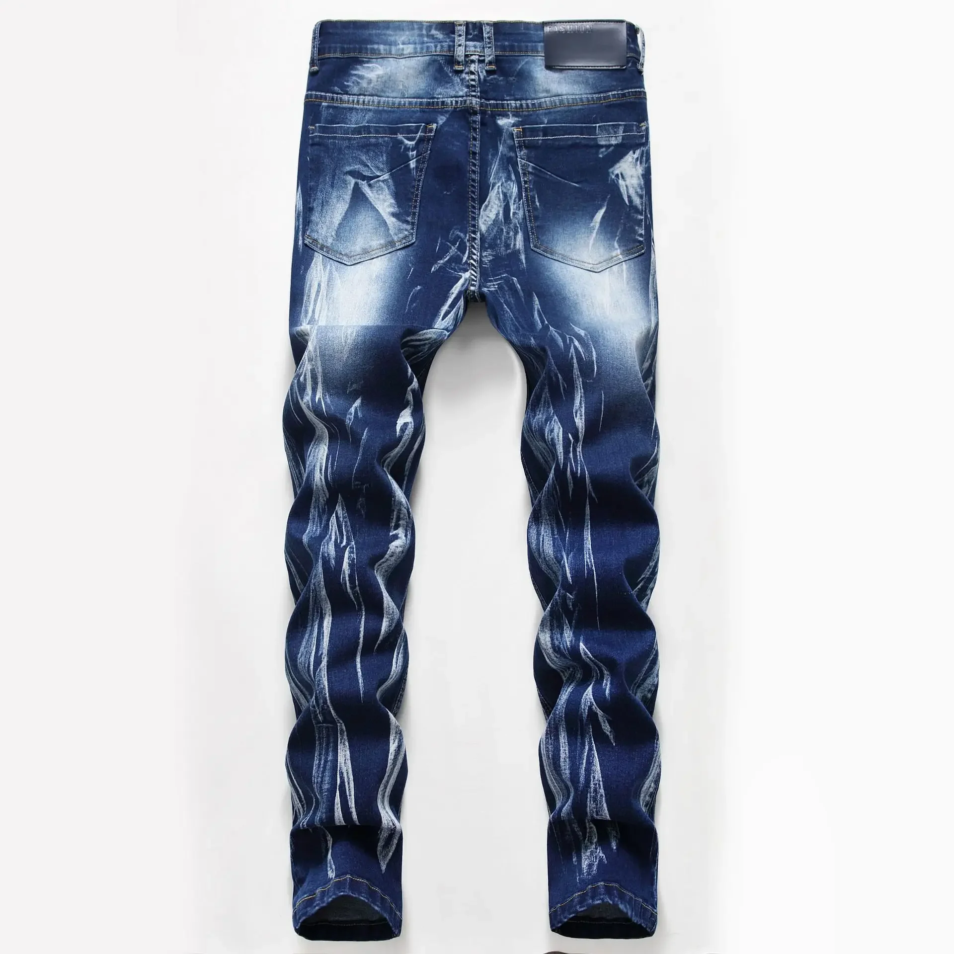 남성용 신축성 슬림 스키니 청바지, 인기 스프레이 패턴 - Streetwear Brand Denim 리뷰 및 가격