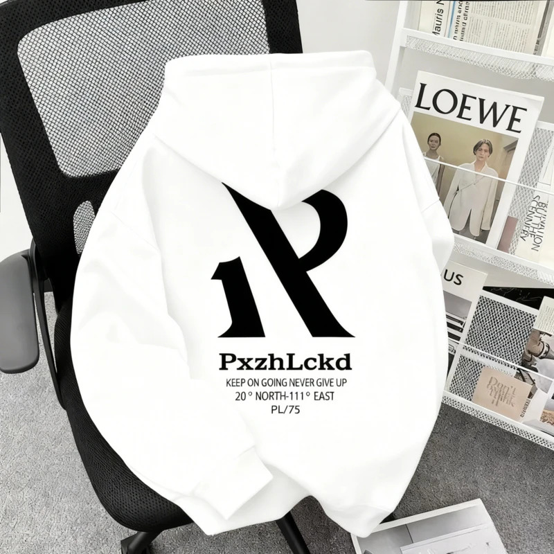 남성용 가을 겨울 미국 스타일 레터 프린트 트렌디 브랜 - Streetwear Brand Hoodies 리뷰 및 가격