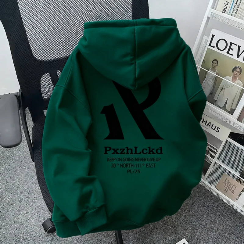 남성용 가을 겨울 미국 스타일 레터 프린트 트렌디 브랜 - Streetwear Brand Hoodies 리뷰 및 가격