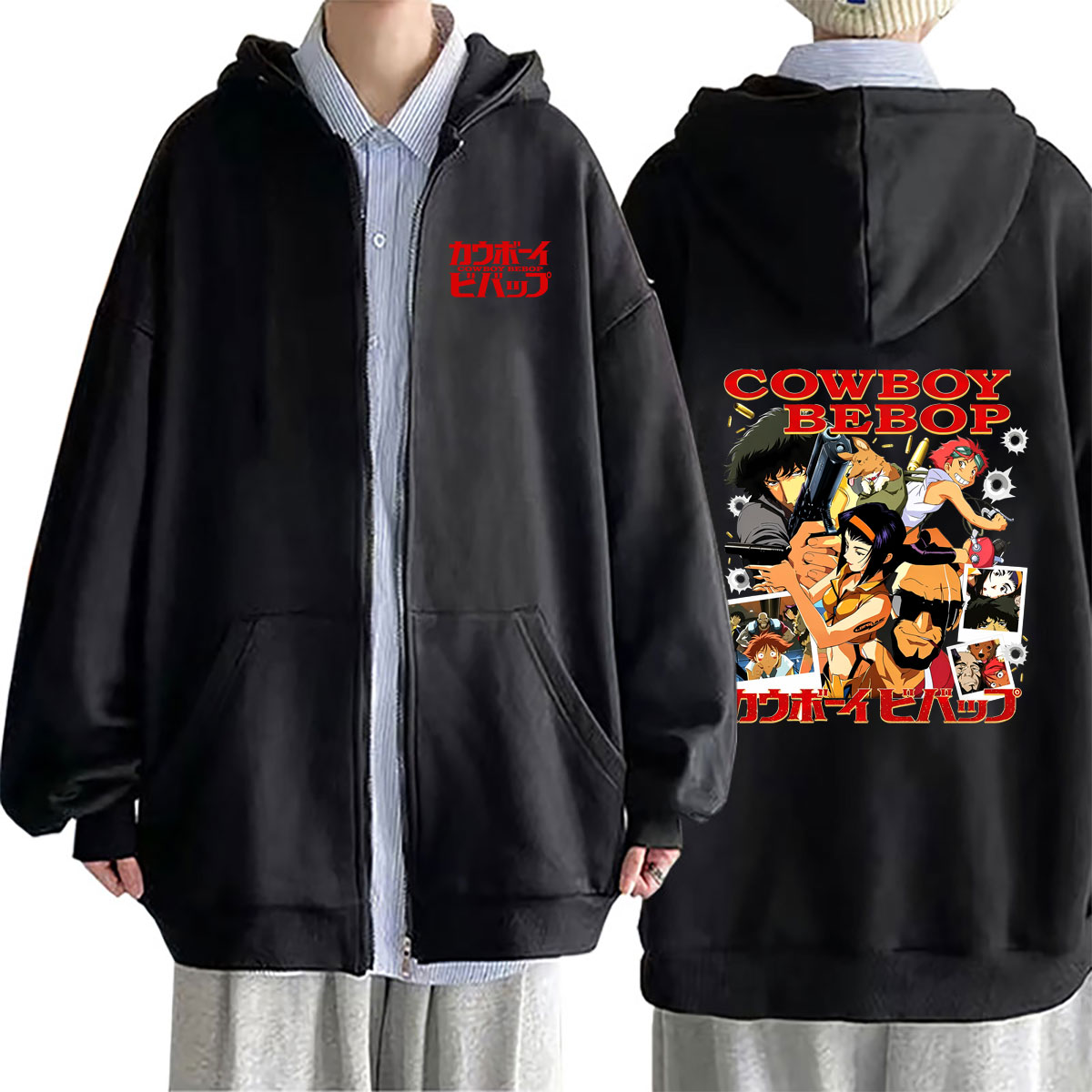 애니메이션 카우보이 비밥 지퍼 후드티 스파이크 스피겔  - Streetwear Brand Hoodies 리뷰 및 가격