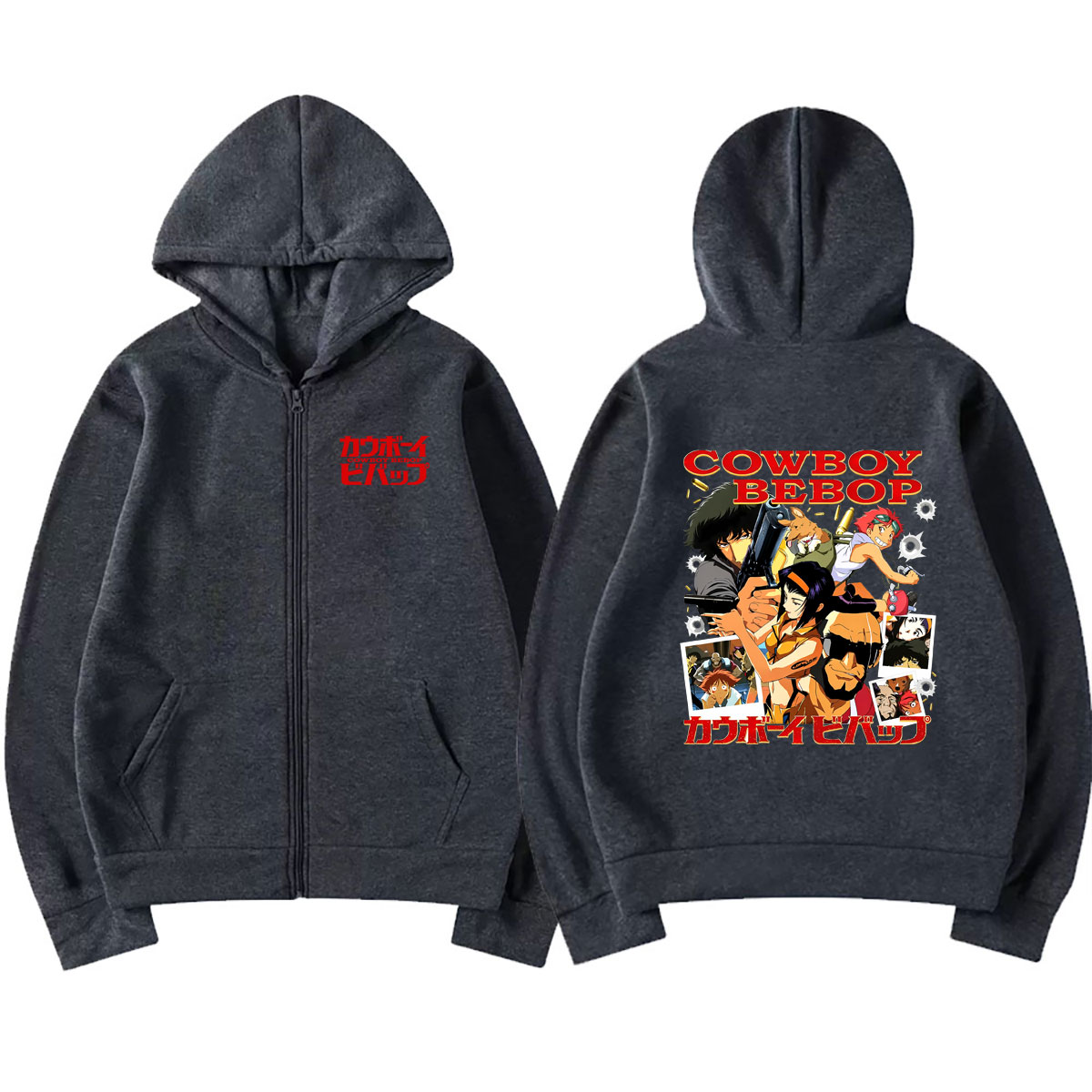 애니메이션 카우보이 비밥 지퍼 후드티 스파이크 스피겔  - Streetwear Brand Hoodies 리뷰 및 가격