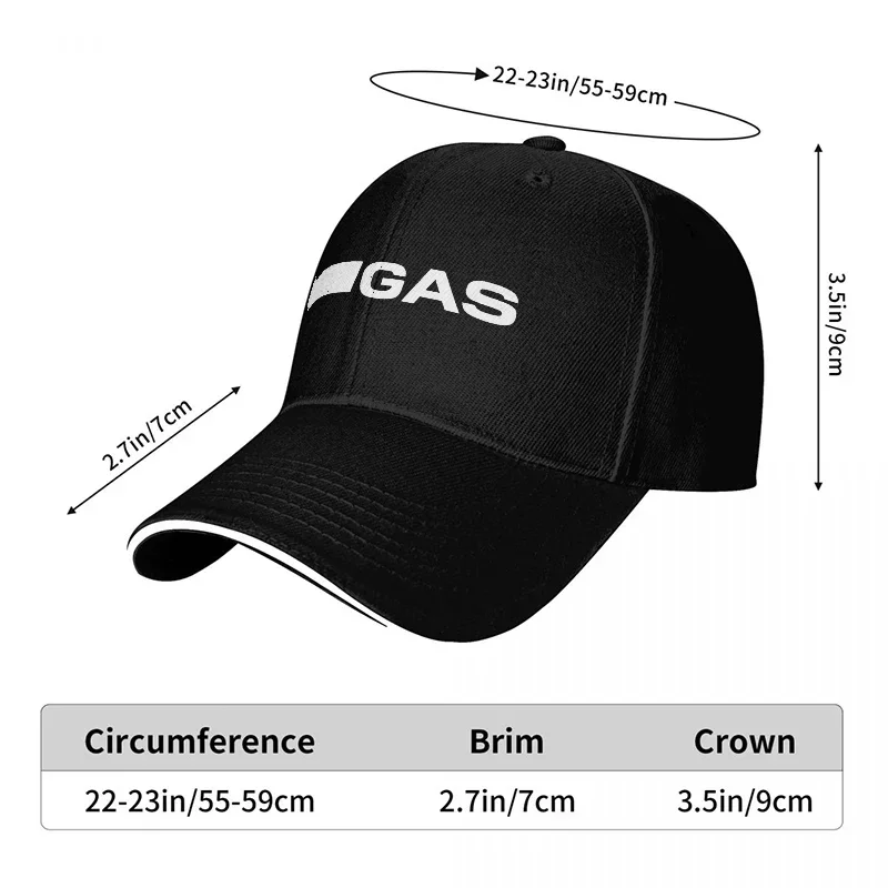 새로운 GAS 브랜드 로고 블랙 야구 모자, 화이트 트 - Streetwear Brand Logo Design 리뷰 및 가격